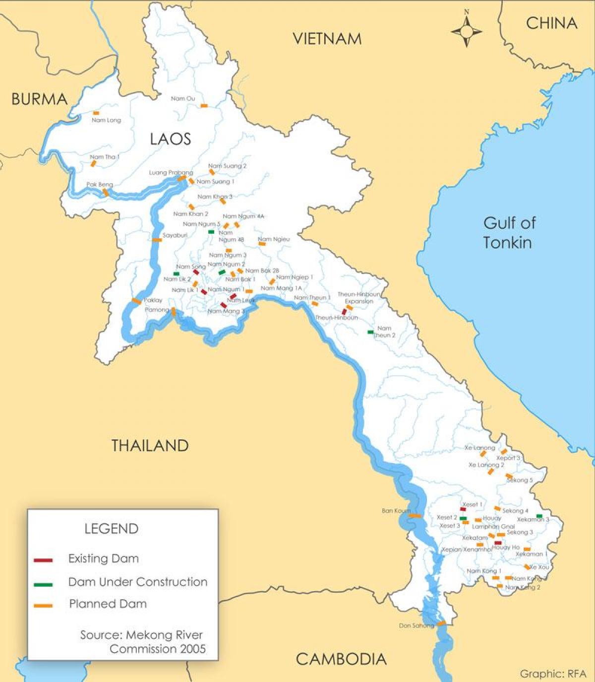 Mapa ng laos ilog