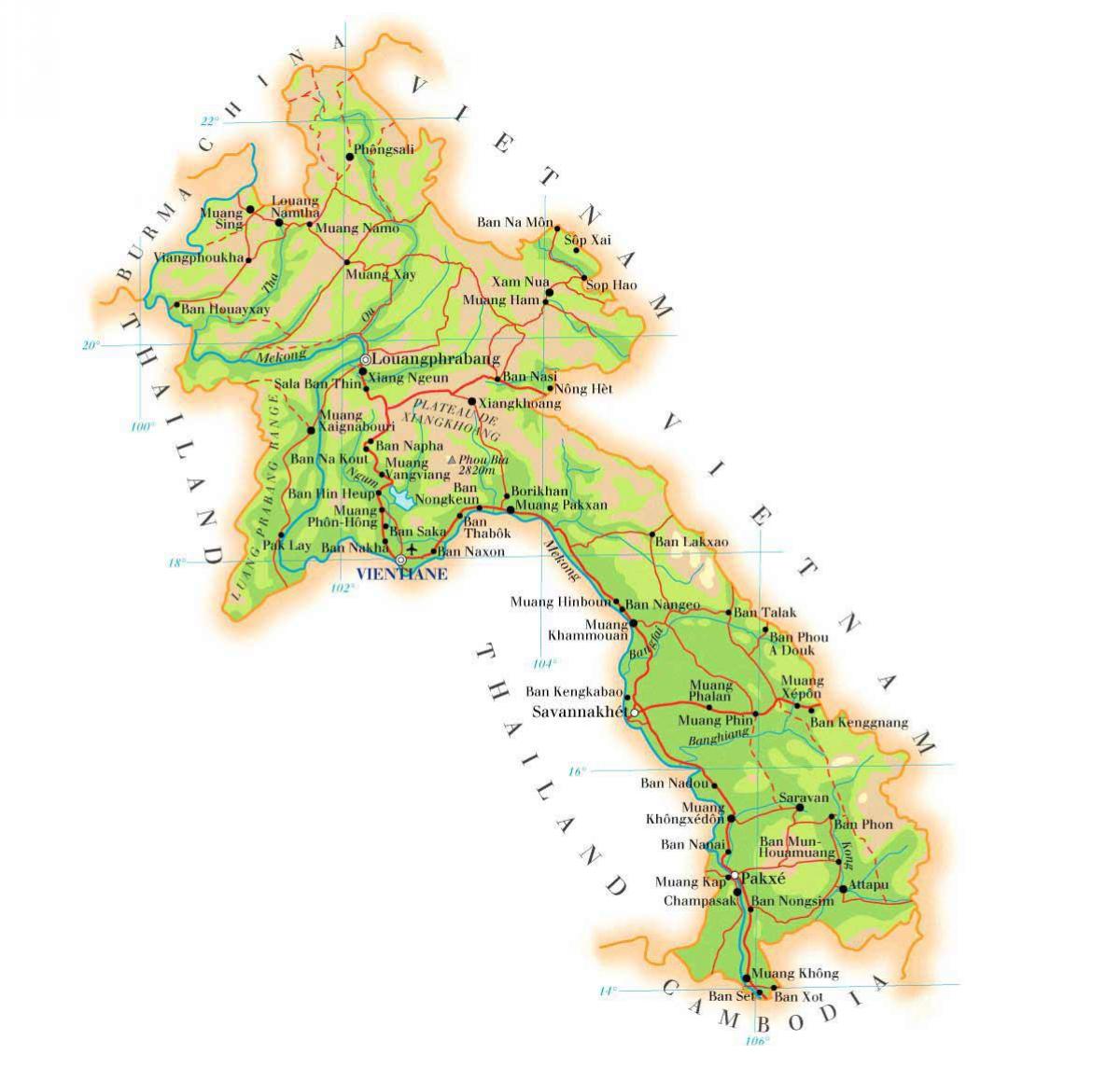 Mapa ng pisikal na laos 