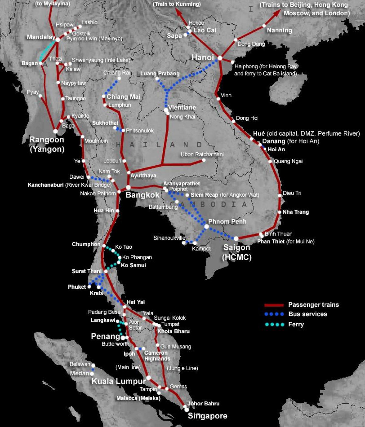 laos tren mapa