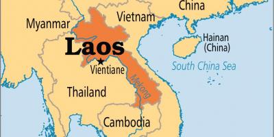 Laos na bansa sa mapa ng mundo