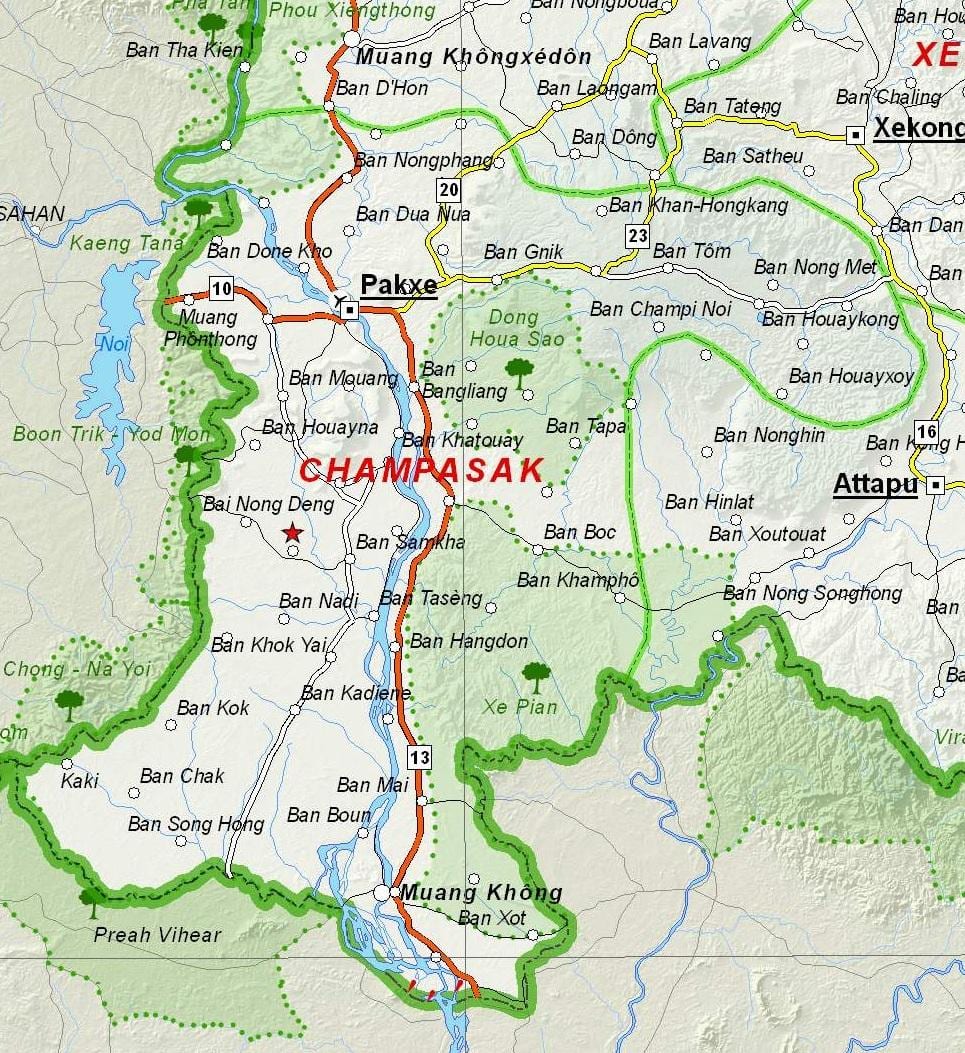 Mapa ng champasak ng laos