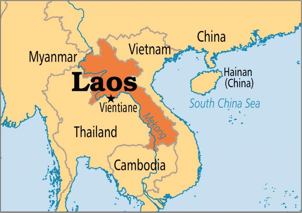 laos na bansa sa mapa ng mundo