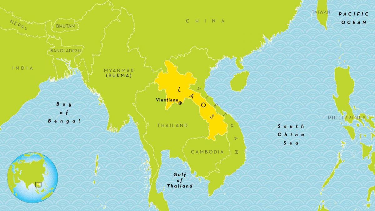 laos na lokasyon sa mapa ng mundo