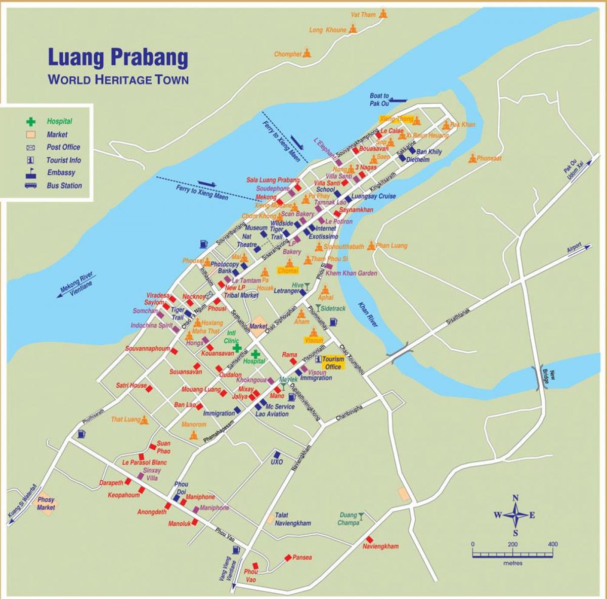 Mapa ng luang prabang ng laos 