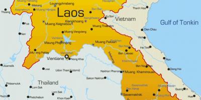 Laos sa isang mapa