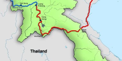 Mekong river sa laos mapa
